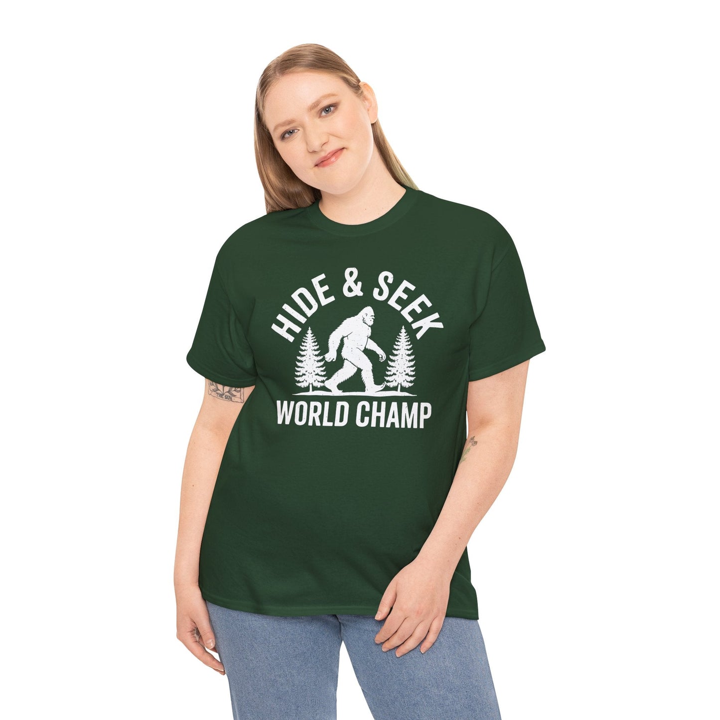 Bigfoot Hide And Seek World Champion Sasquatch Retro Vintage T-Shirt