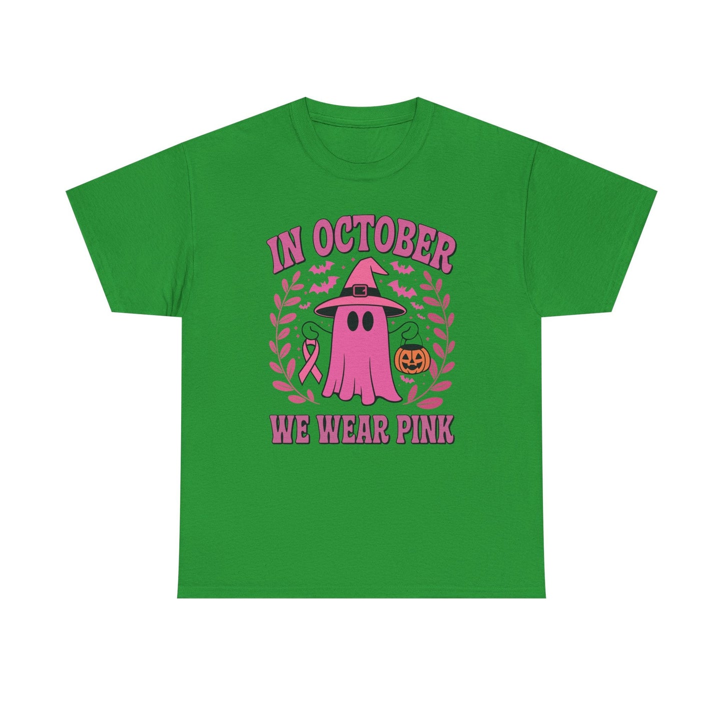 In October We Wear Pink Breast Cancer Awareness Halloween T-Shirt