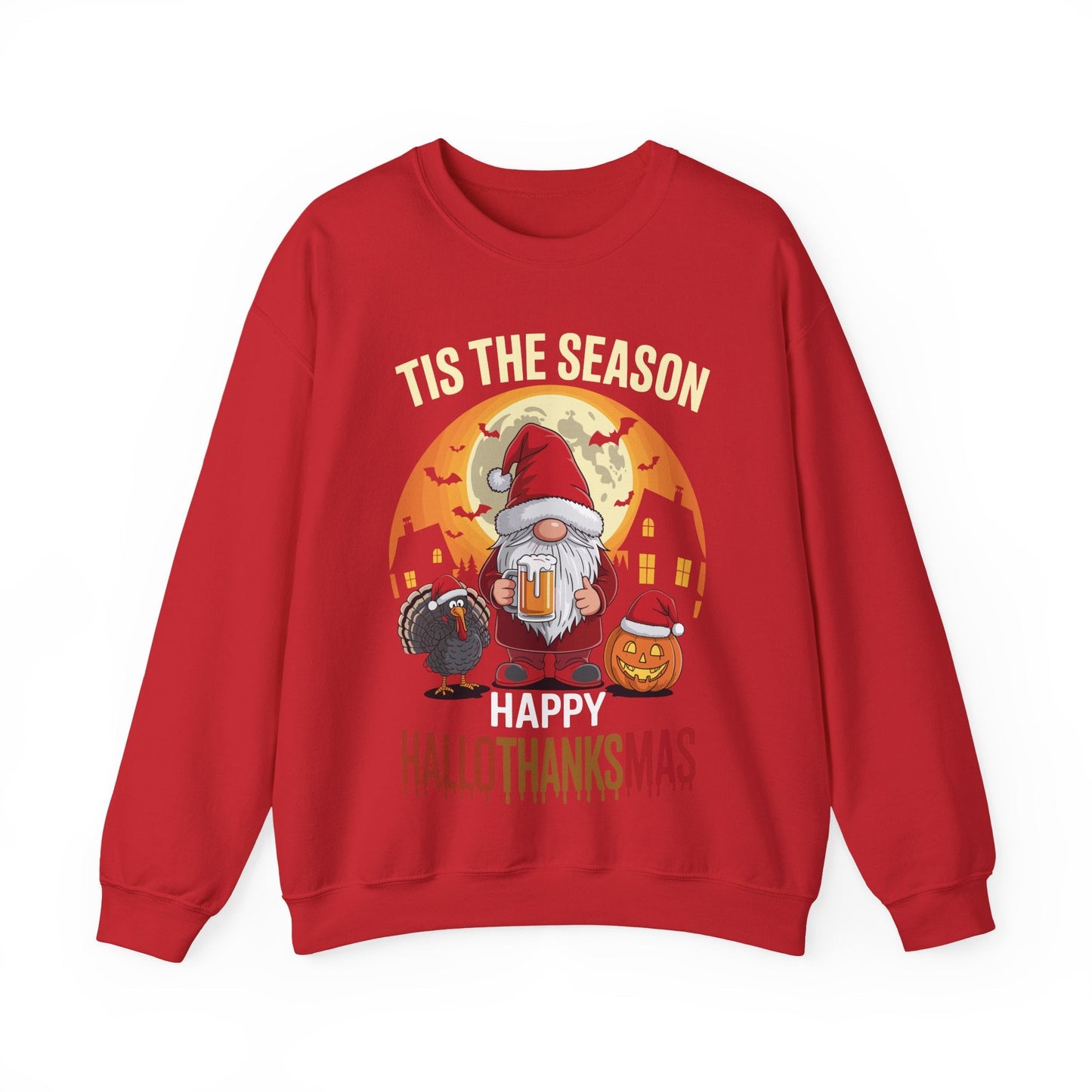 Happy Hallothanksmas Halloween Thanksgiving Merry Christmas Sweatshirt