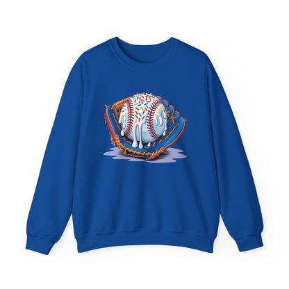 Baseball Drip Ice Cream Sprinkles Baseball Glove Sweatshirt