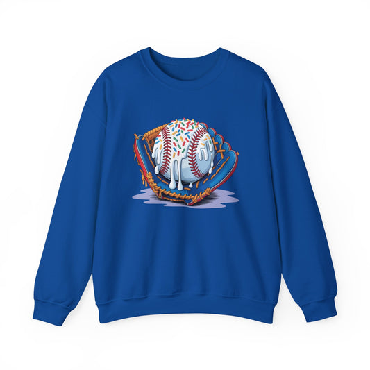 Baseball Drip Ice Cream Sprinkles Baseball Glove Sweatshirt