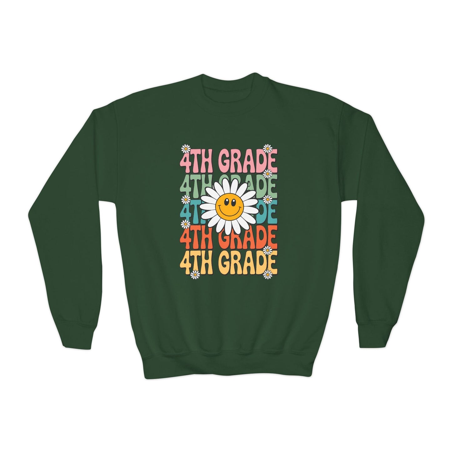 Groovy 4th Grade Back To School First Day of Fourth Grade Sweatshirt