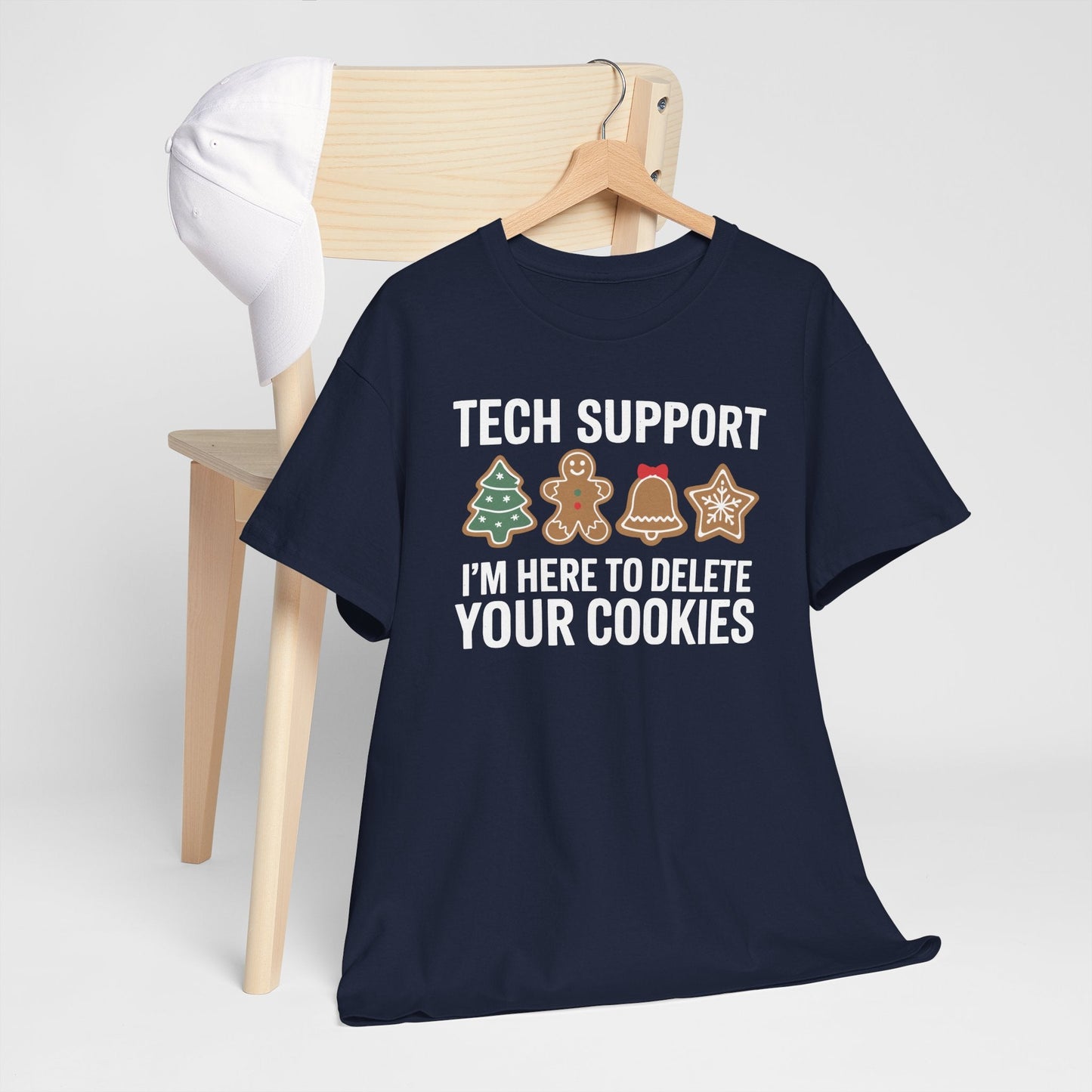 Christmas Tech Support Here To Delete Cookies Xmas Men Women T-Shirt