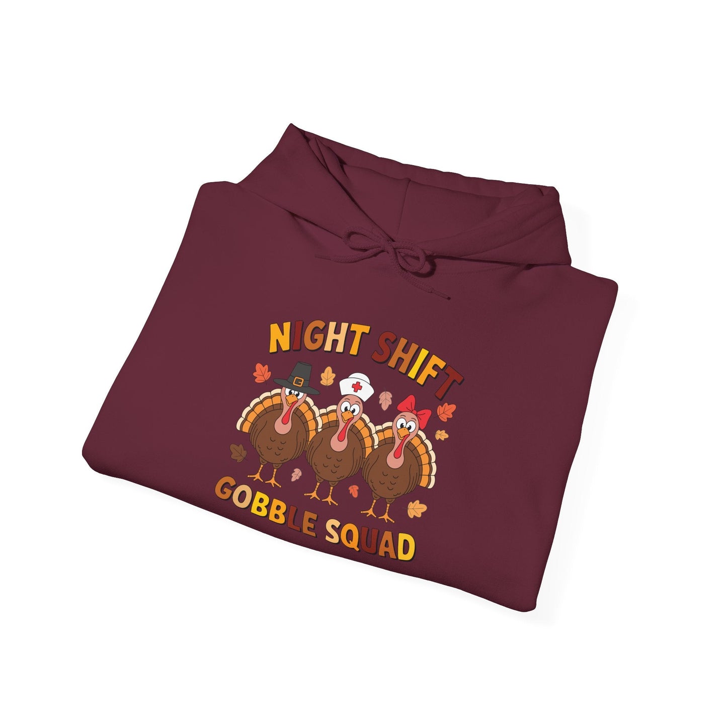 Night Shift Gobble Squad Night Worker Staff Thanksgiving Hoodie