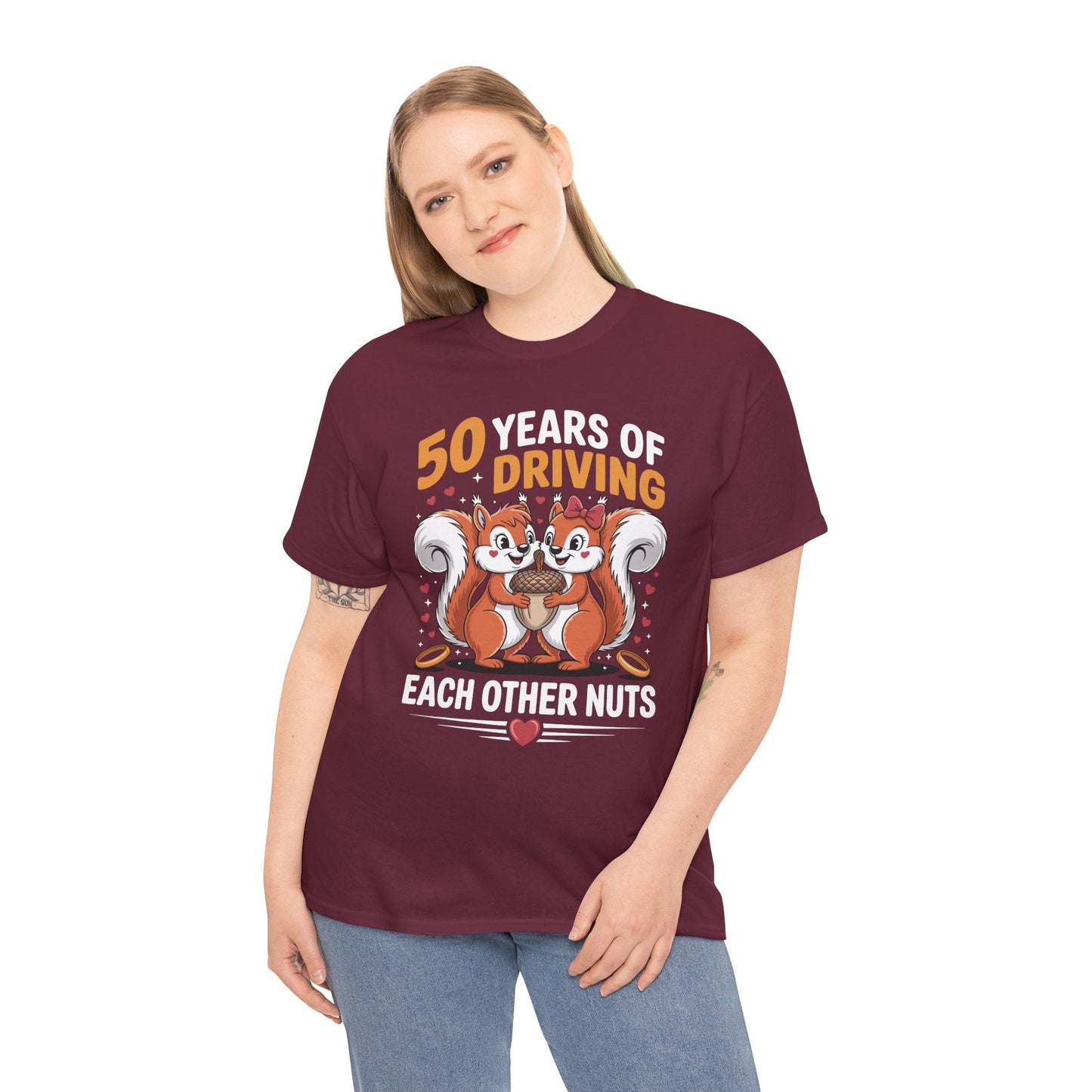 50th Wedding Anniversary 50 Years Of Driving Each Other Nuts T-Shirt
