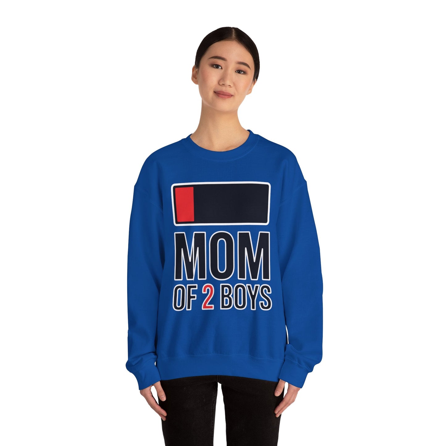 Mom of 2 Boys Gift from Son Mothers Day Birthday Women Sweatshirt