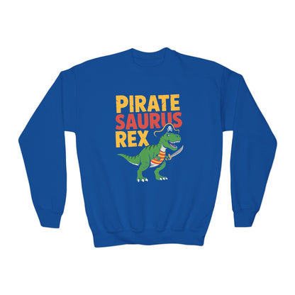 Pirate Saurus T-Rex Dinosaur Funny Halloween Costume Boys Sweatshirt