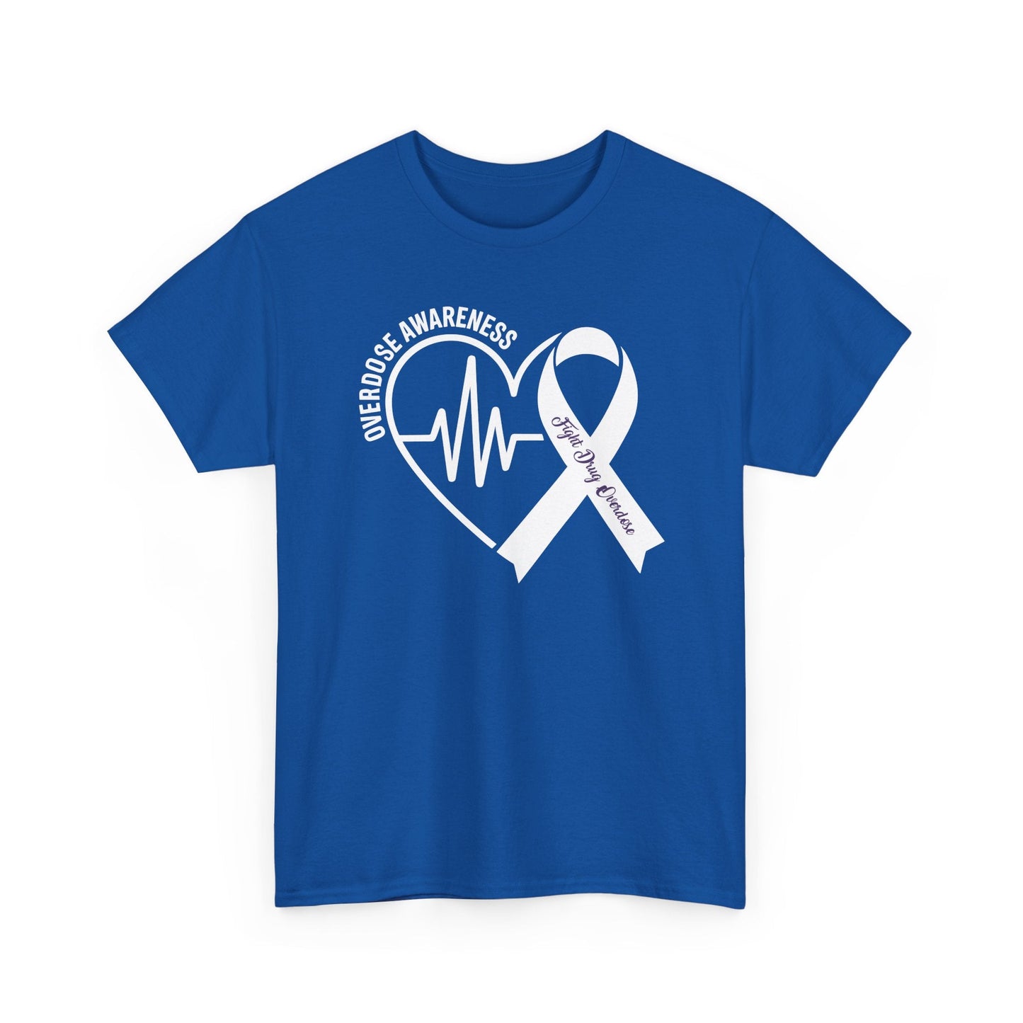 Overdose Awareness Month Heart Purple Ribbon Support T-Shirt