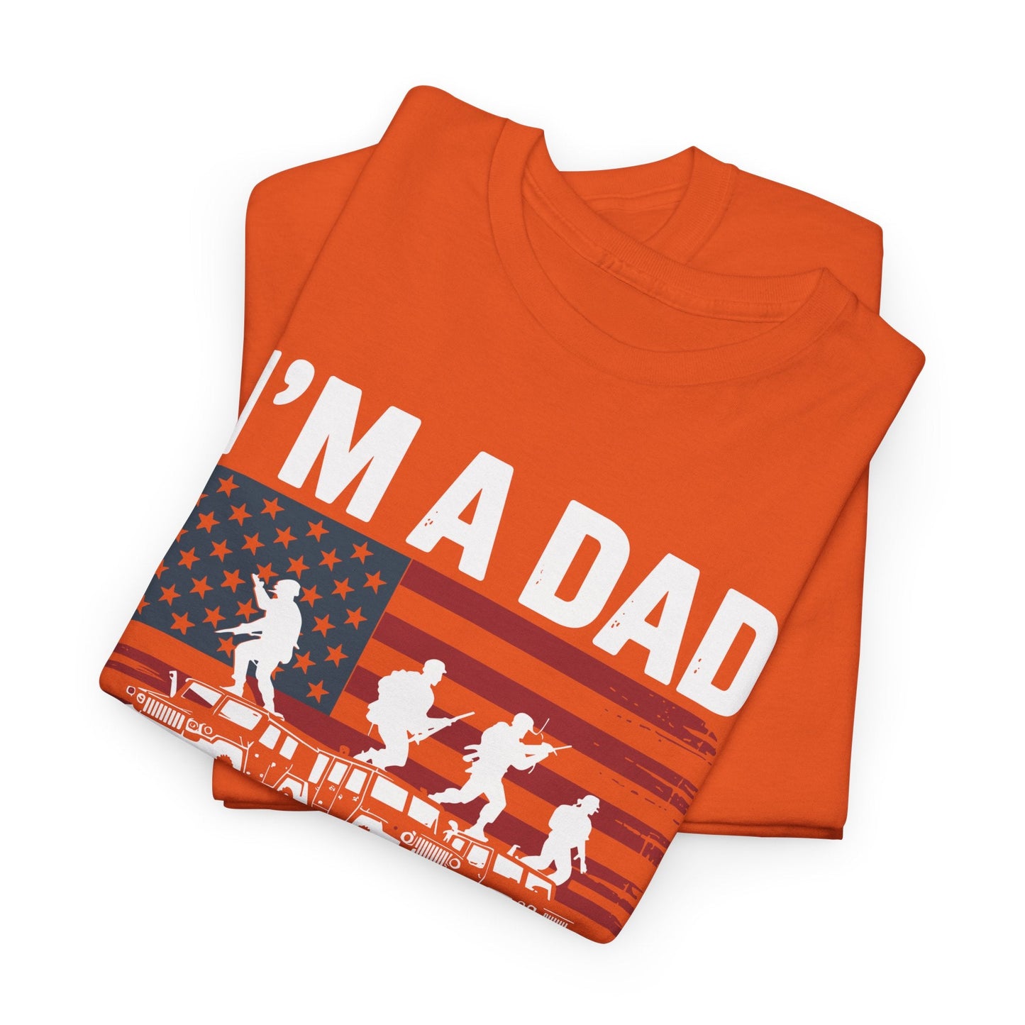 I'm A Dad Papa And Veteran Funny Retro Dad Papa Grandpa T-Shirt