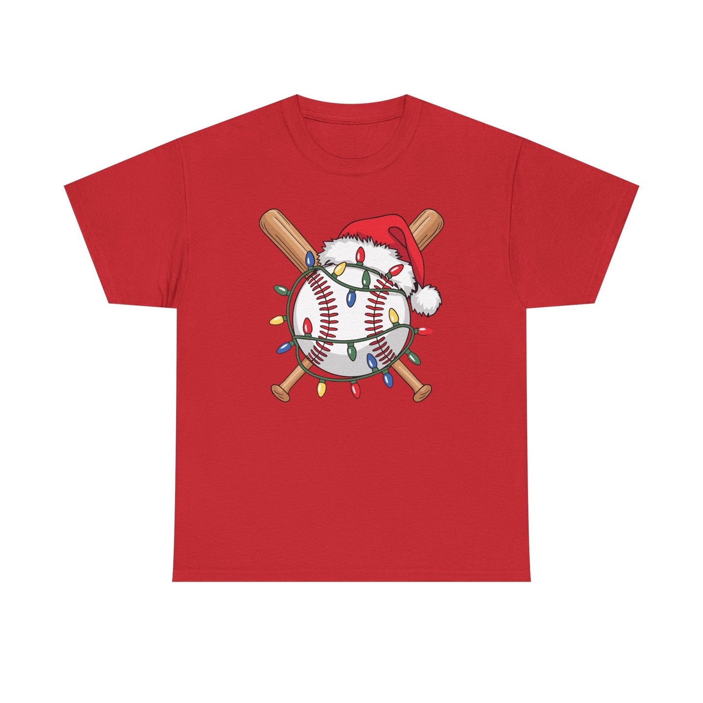 Santa Sports Design For Men Boys Christmas Baseball Player T-Shirt