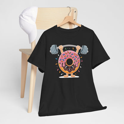 Funny Weightlifing Fitness Workout Gym Donut Lover T-Shirt