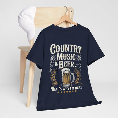 Vintage Country Music and Beer That's Why I'm Here Legends T-Shirt