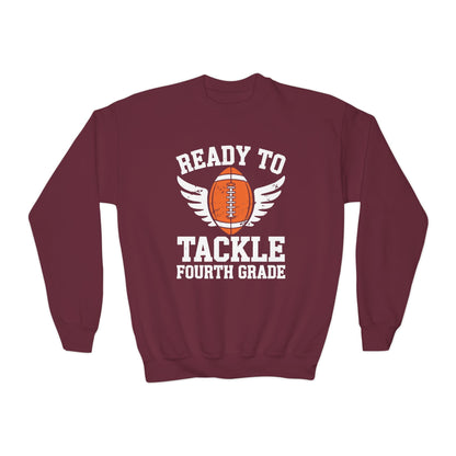Ready To Tackle Fourth Grade Back To School Football Sweatshirt