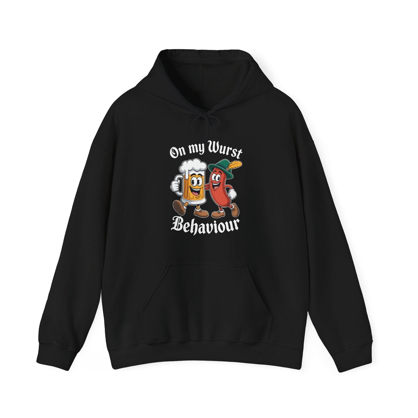 Oktoberfest On My Wurst Behaviour German Beer Sausage Adults Hoodie