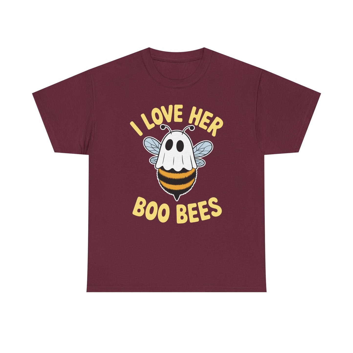 I Love Her Boo Bees Couples Halloween Adult Costume His Men T-Shirt