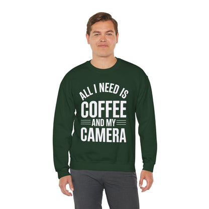 All I Need Is Coffee And My Camera Photography Gift Sweatshirt