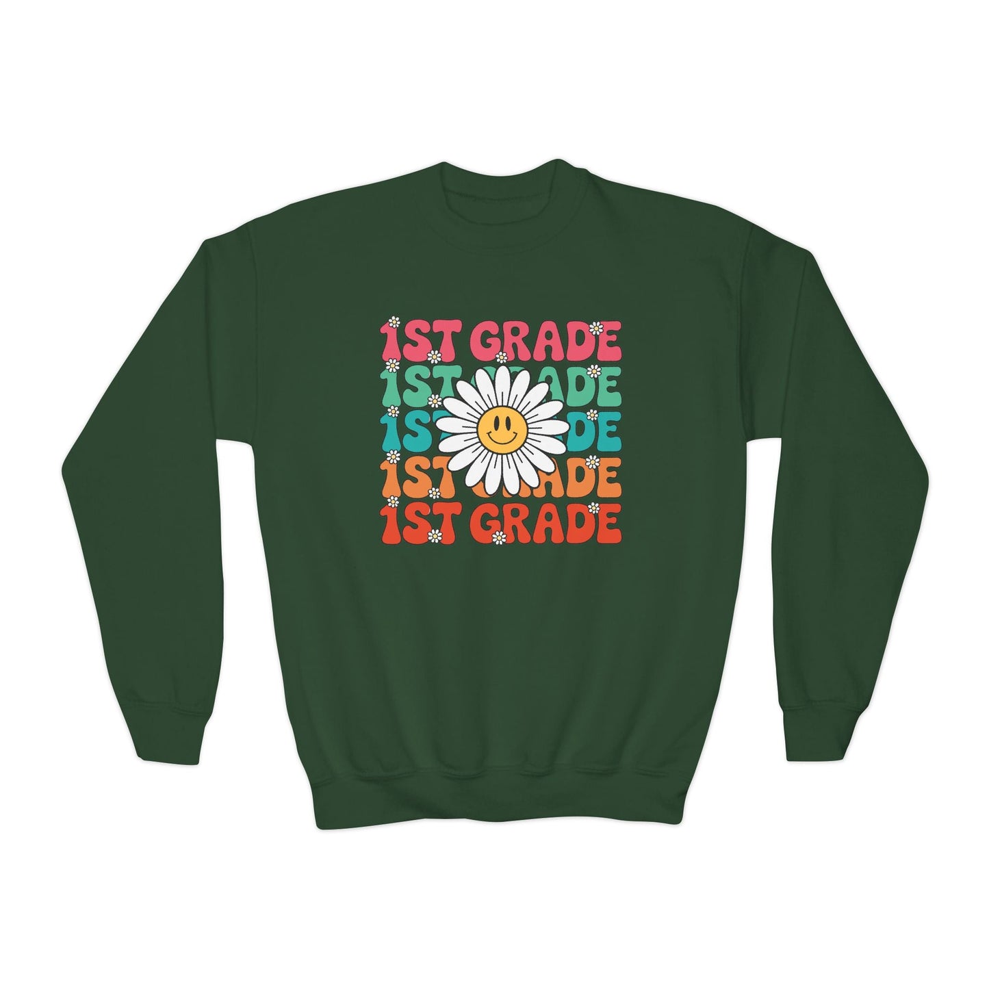 Groovy 1st Grade Back To School First Day of First Grade Sweatshirt