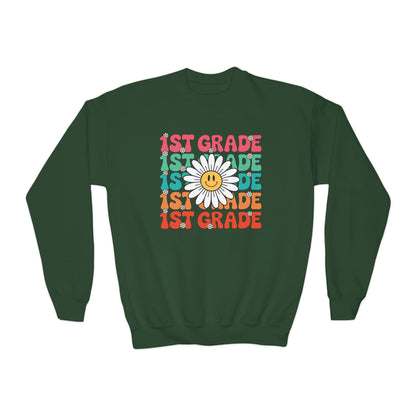 Groovy 1st Grade Back To School First Day of First Grade Sweatshirt
