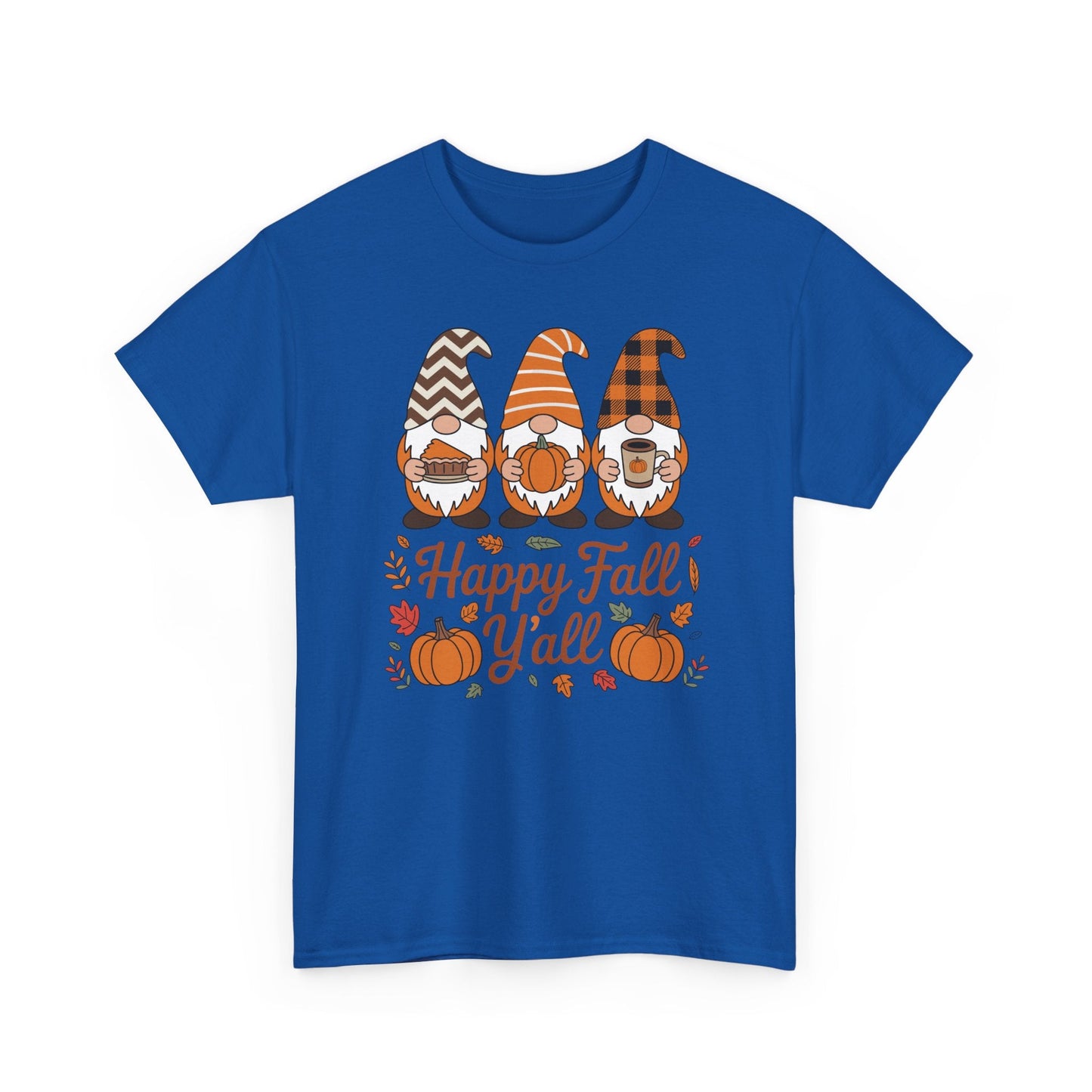 Happy Fall Y'all Gnome Pumpkin Autumn Thanksgiving Men Women T-Shirt