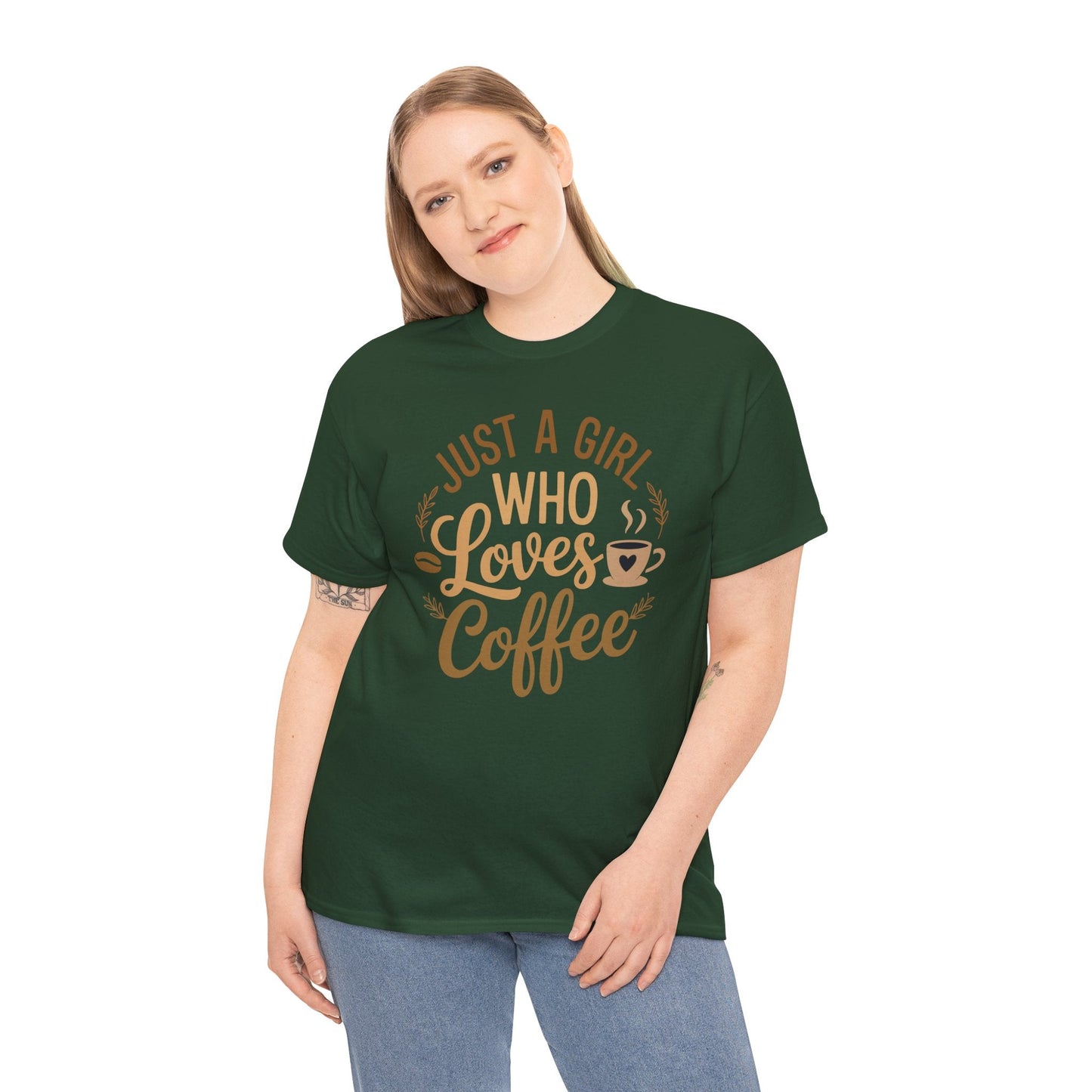 Just A Girl Who Loves Coffee Womens Coffee Lover T-Shirt