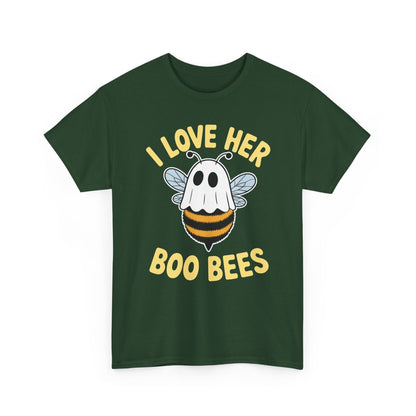 I Love Her Boo Bees Couples Halloween Adult Costume His Men T-Shirt