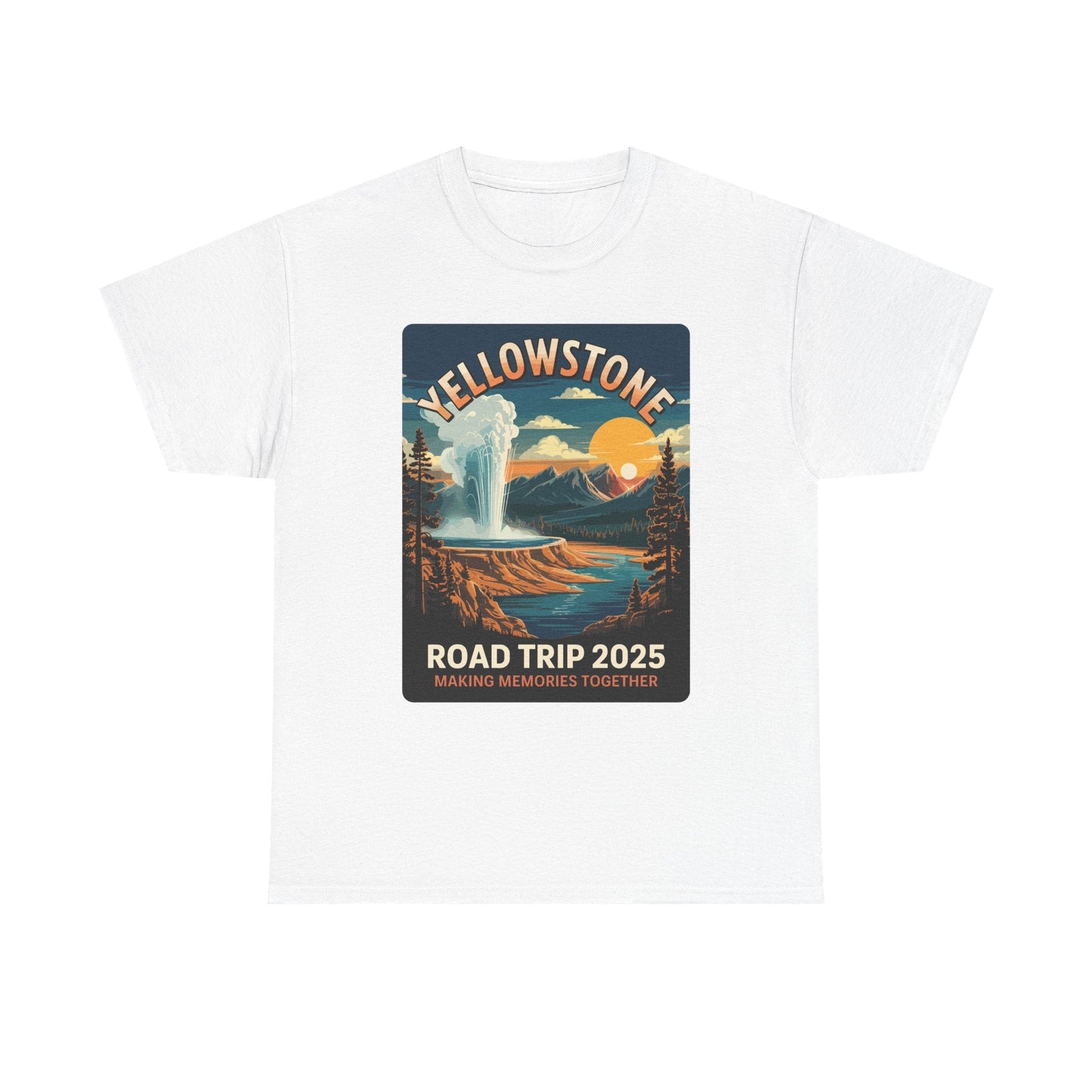 Yellowstone Family Road Trip 2025 National Park Outdoor T-Shirt