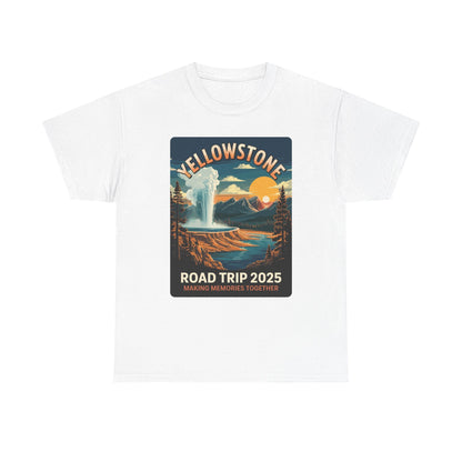 Yellowstone Family Road Trip 2025 National Park Outdoor T-Shirt