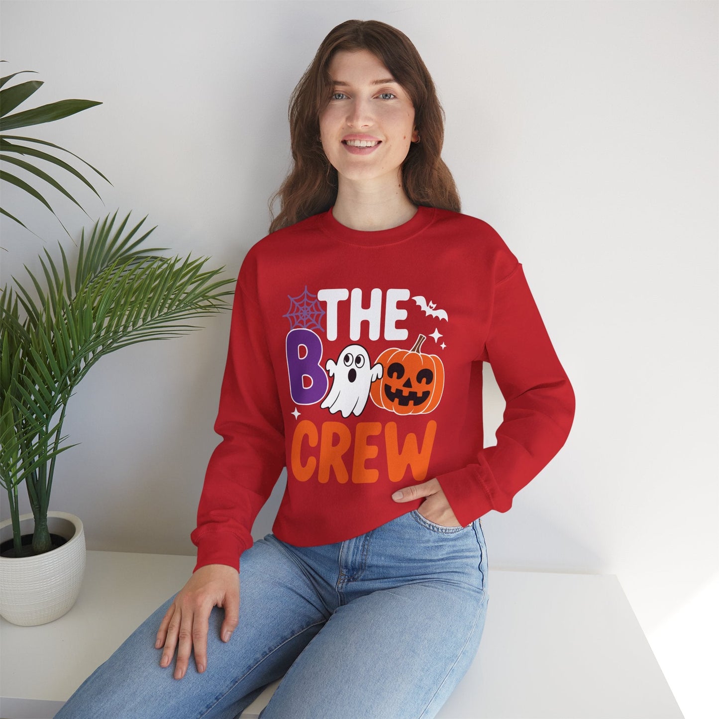 Halloween The Boo Crew Cute Ghost Spooky Family Matching Sweatshirt