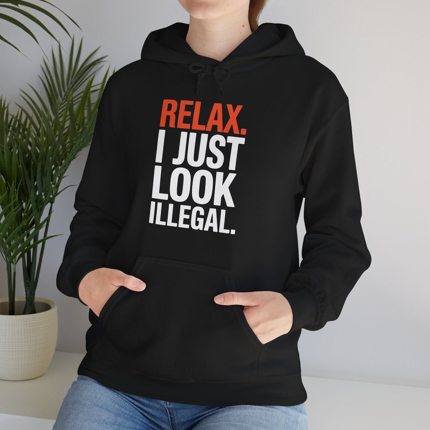 Funny Relax, I Just Look Illegal Sarcastic Hoodie