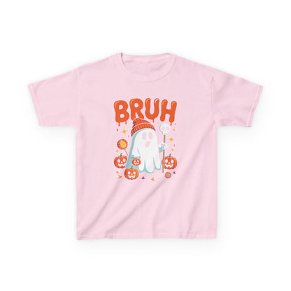 Bruh Ghost Halloween Cute Ghost Trick Or Treat Candy Kids T-Shirt