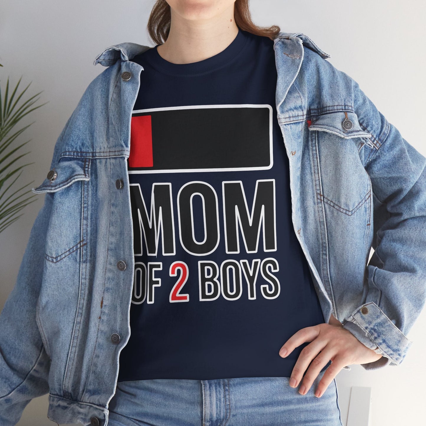 Mom of 2 Boys Gift from Son Mothers Day Birthday Women T-Shirt