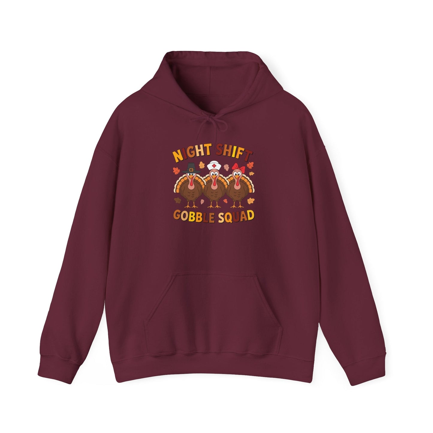 Night Shift Gobble Squad Night Worker Staff Thanksgiving Hoodie