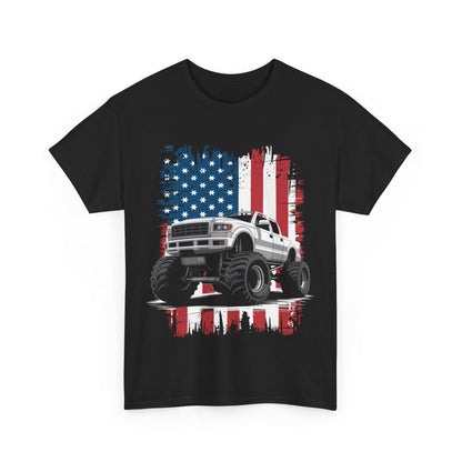 Monster Truck USA Flag American T-Shirt