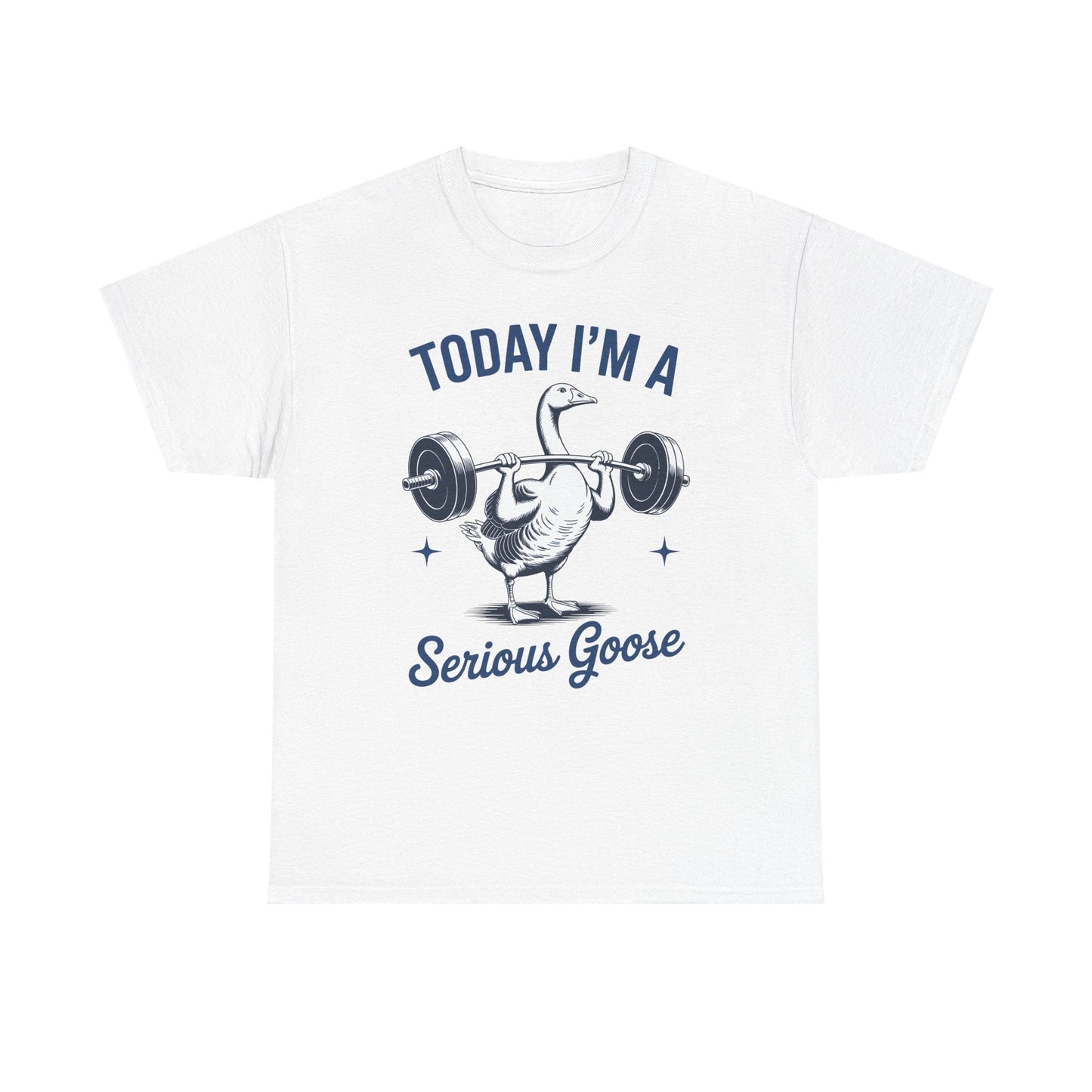 Funny Today I'm A Serious Goose Lifting Weights Gym Fitness T-Shirt
