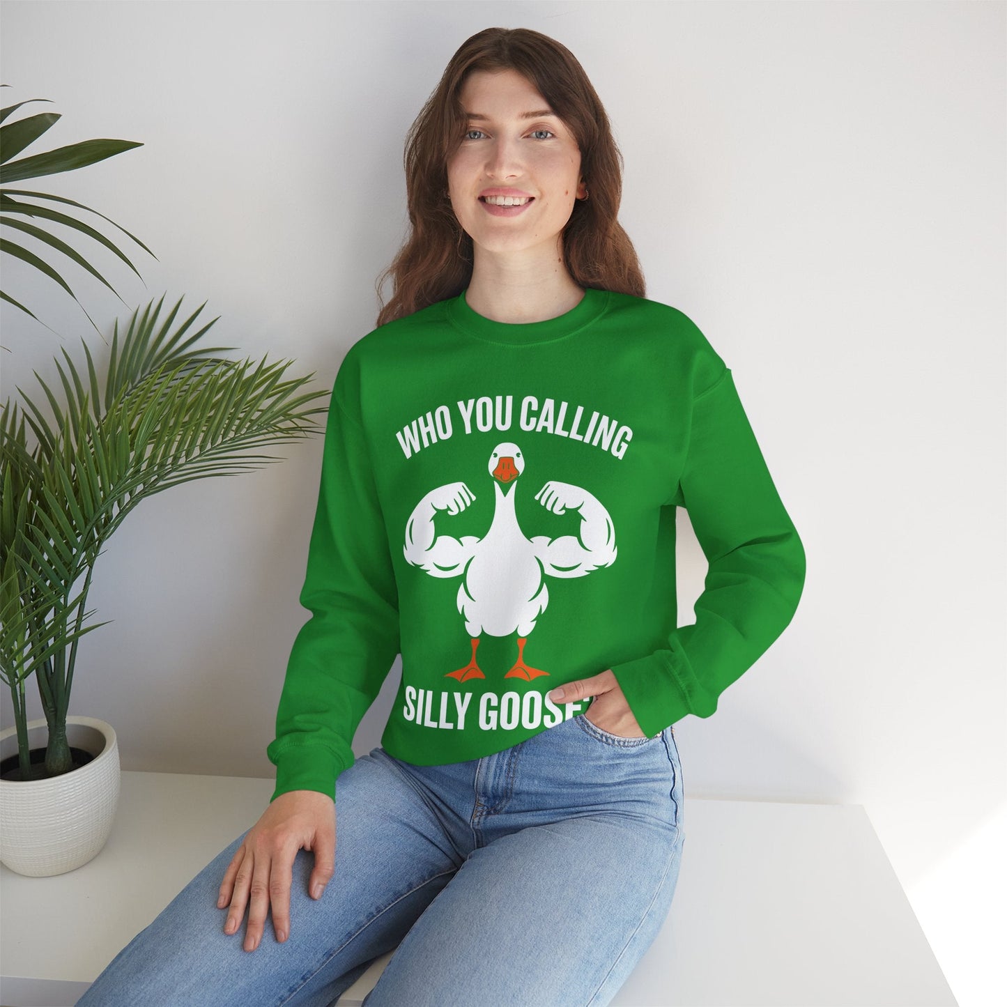 Who You Calling Silly Goose Funny Gym Meme Sweatshirt