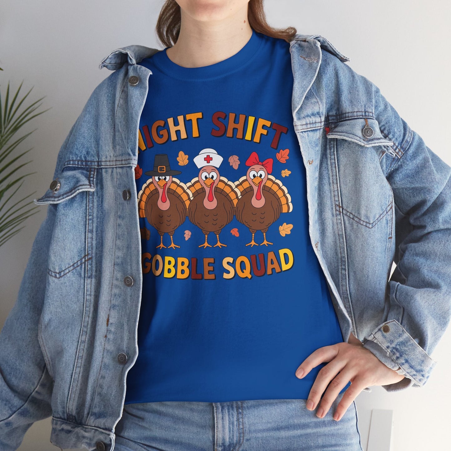 Night Shift Gobble Squad Night Worker Staff Thanksgiving T-Shirt
