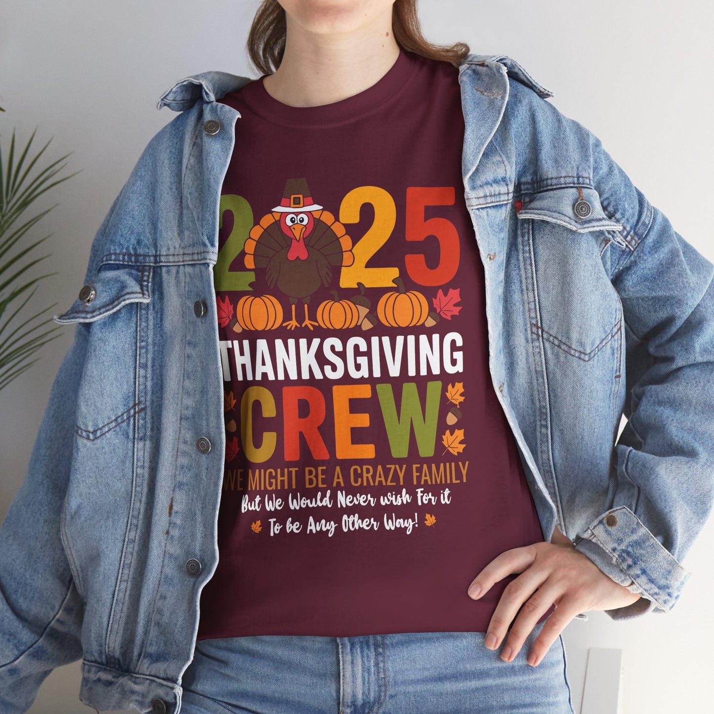 Family Thanksgiving 2025 Thanksgiving Crew Turkey Matching T-Shirt