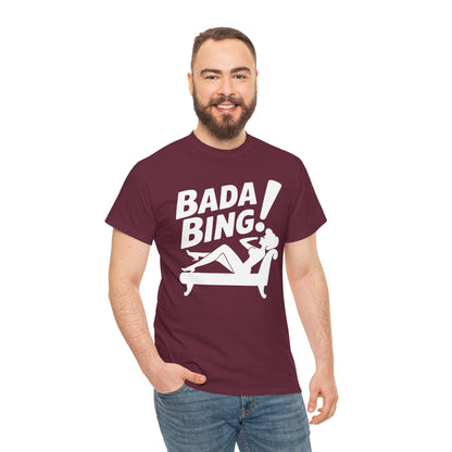 Funny Vintage Bada Sarcastic Bing Retro Sexy Girl Bada Bam T-Shirt