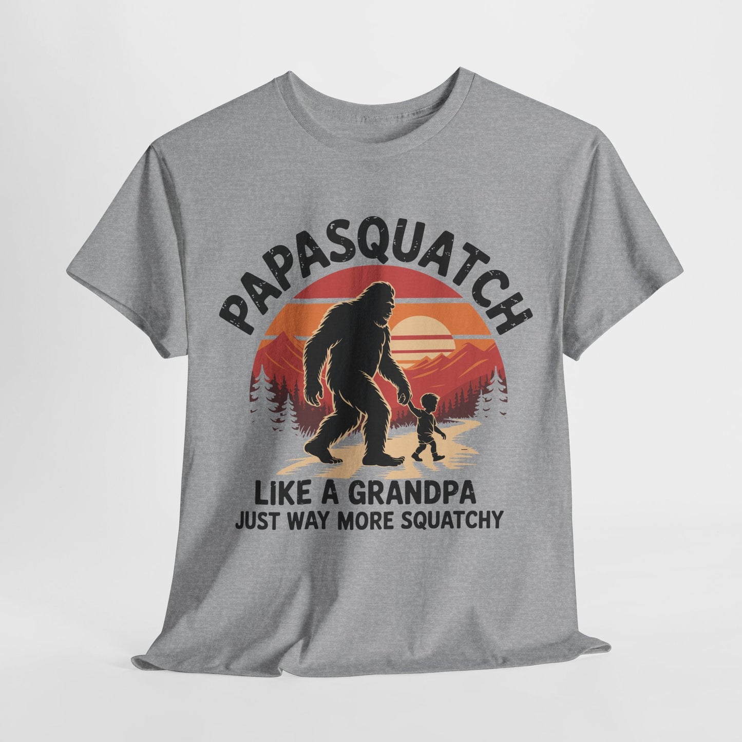 Retro Papa Squatch Like A Grandpa Funny Bigfoot Sasquatchy T-Shirt