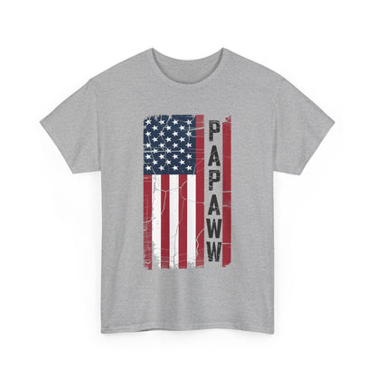 Papaw Grandpa US American Flag Shirt Grandfather Day T-Shirt
