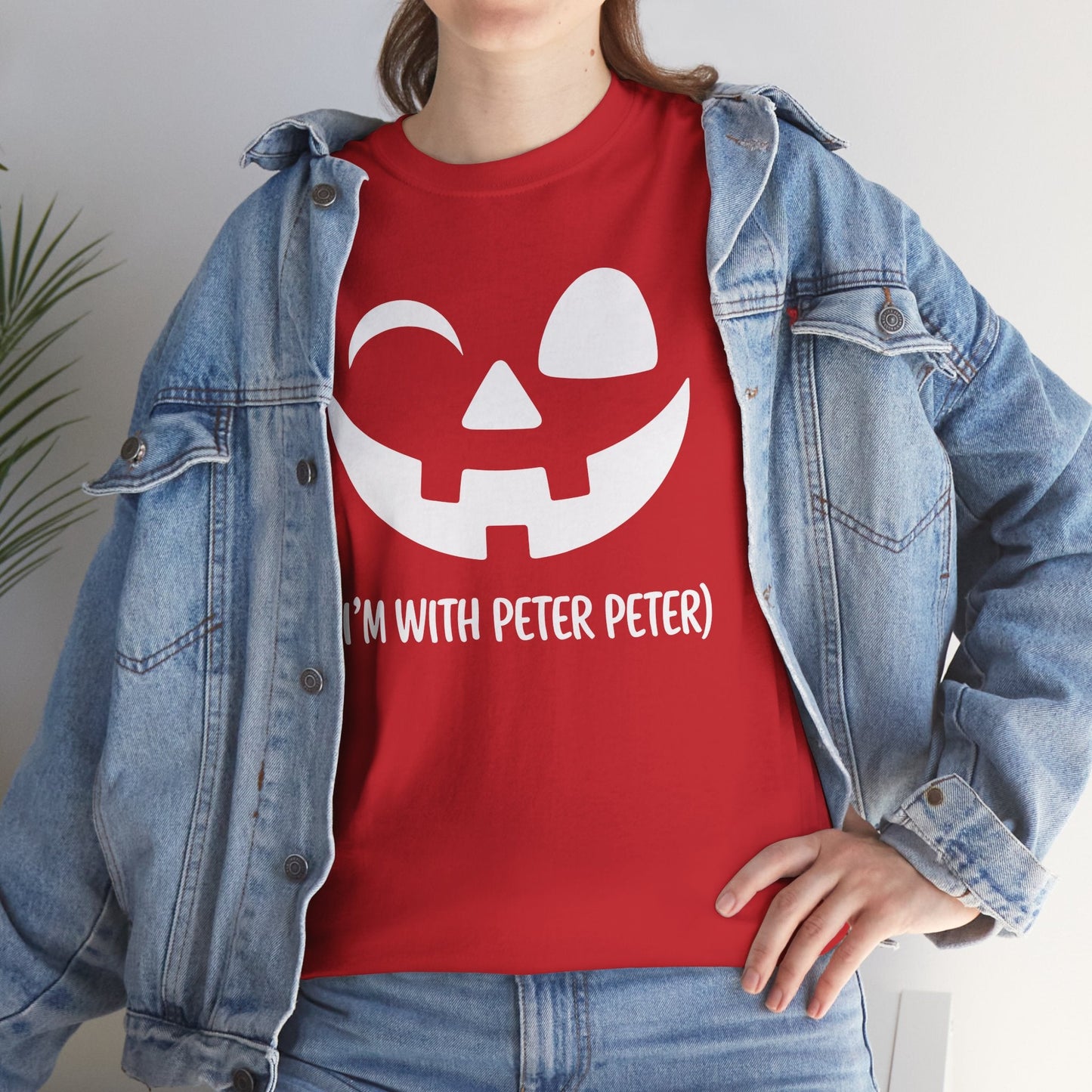 Im With Peter Couple Halloween Adult Eater Pumpkin T-Shirt