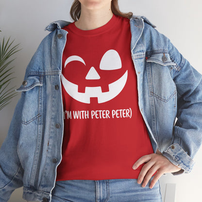 Im With Peter Couple Halloween Adult Eater Pumpkin T-Shirt
