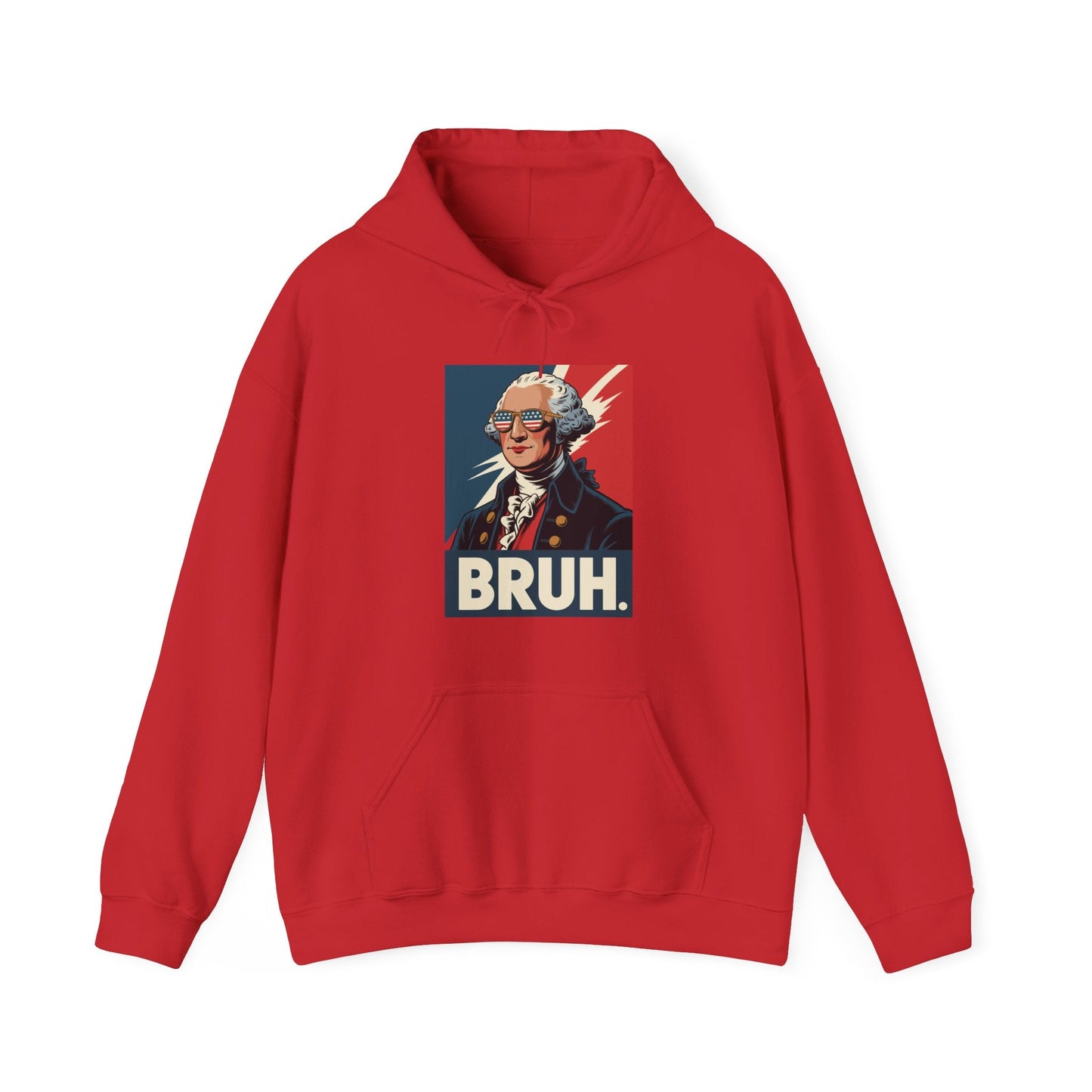 4th Of July 2025 George Washington Bruh. Meme Patriotic Hoodie