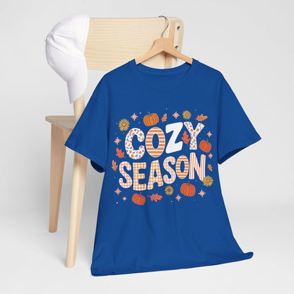 Cozy Season Autumn Fall Vibes Halloween Thanksgiving Pumpkin T-Shirt