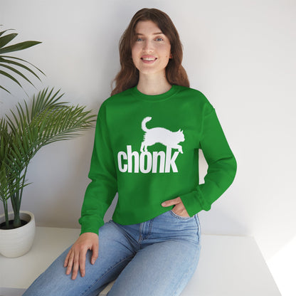Chonk Cat Meme Funny Black Sweatshirt