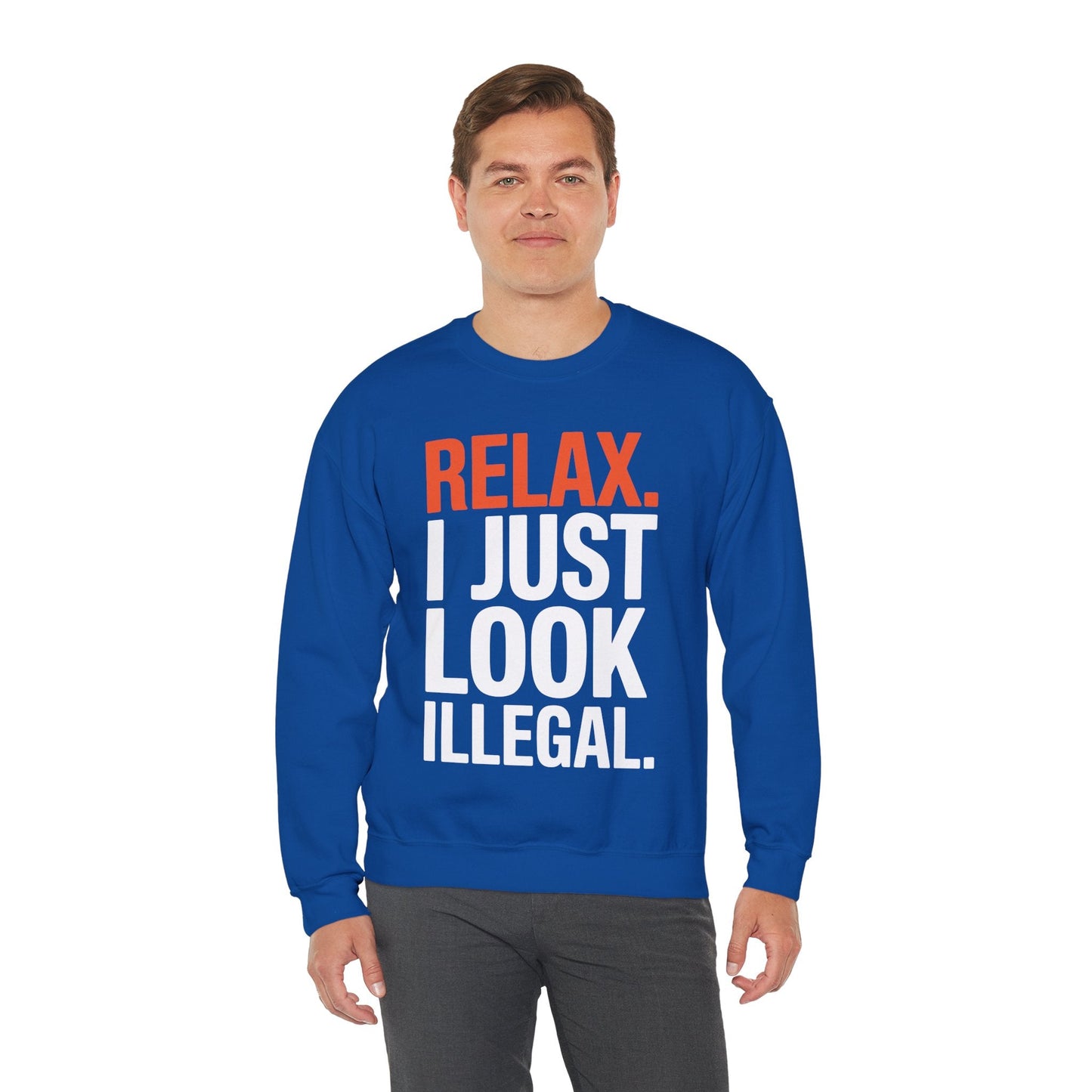 funny Relax, I Just Look Illegal sarcastic Sweatshirt