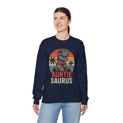 Auntiesaurus T Rex Dinosaur Auntie Saurus Family Matching Sweatshirt