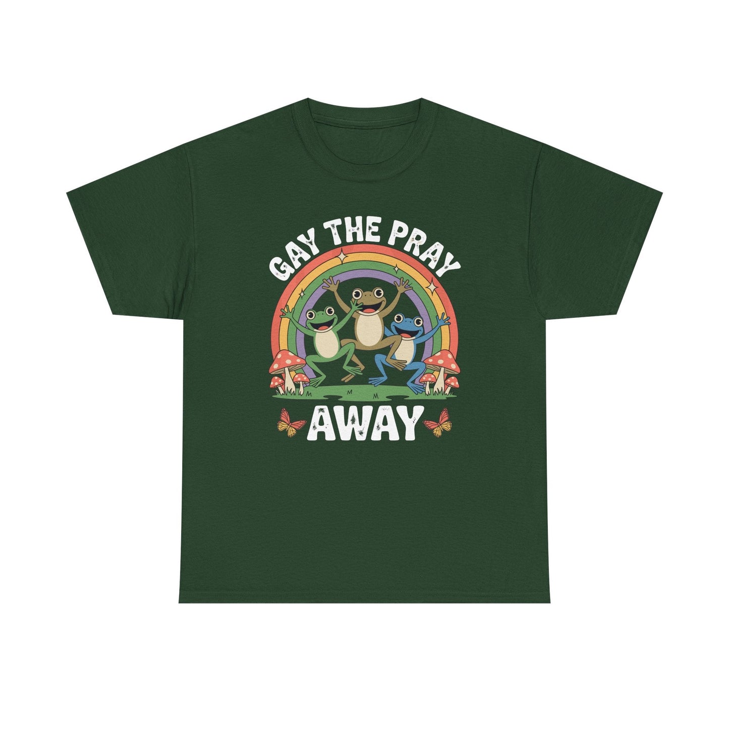 Gay The Pray Away Rainbow LGBT Pride Funny Meme Frogs T-Shirt