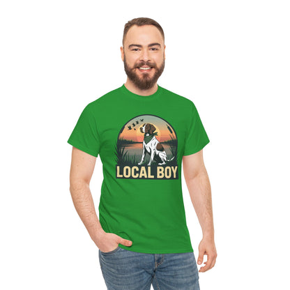 Local Boy Hunting Dog Vintage Sunset Hunting Season T-Shirt