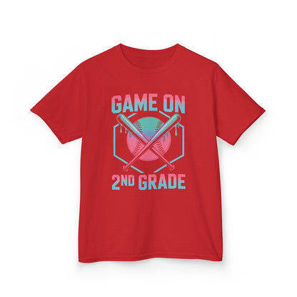 2nd Grade Back to School Baseball Drip Ice Cream Game On Kid T-Shirt